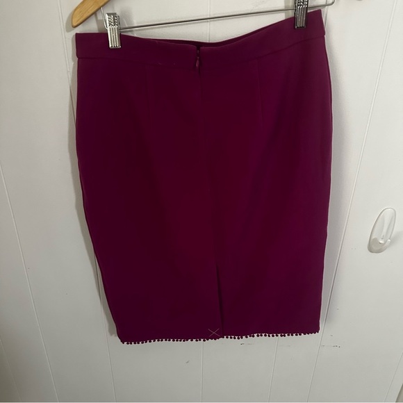 Ann Taylor Purple Pencil Skirt Knee-Length - Picture 2 of 5